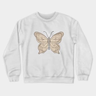 Butterfly Beige Shadow Silhouette Anime Style Collection No. 304 Crewneck Sweatshirt